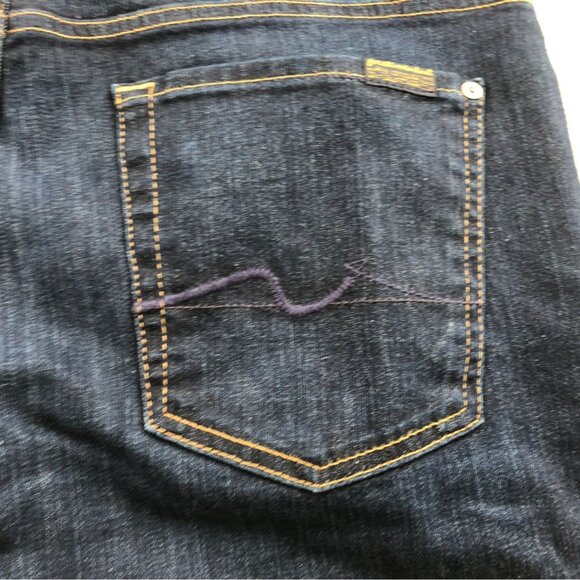 7 For All Mankind Men's Jeans Size 33x33 Slim Straight Classic Casual Blue Denim - Picture 12 of 16